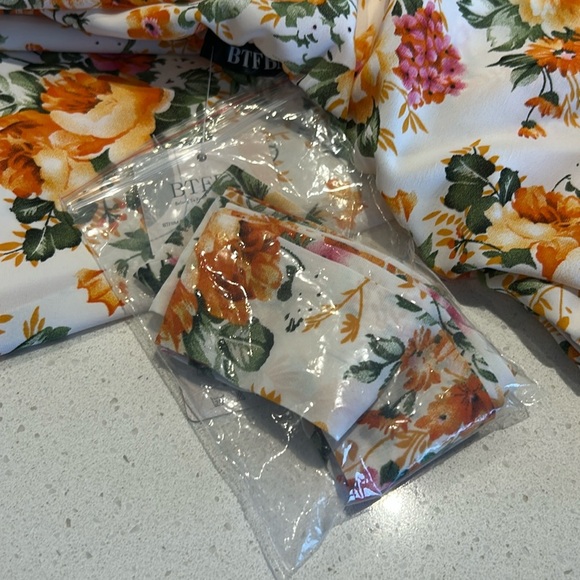 One Shoulder Colourful Midi Dress Layered Ruffle Floral Print Size XL - Picture 4 of 16